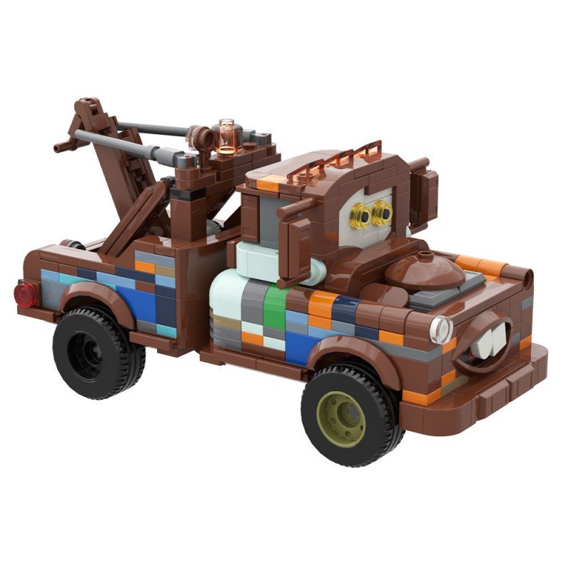 Rusty Vintage Tow Truck MOC Building Kit | Cartoon-Style Recovery Vehicle Model - 4