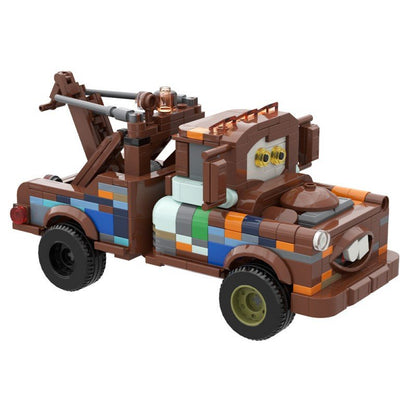 Rusty Vintage Tow Truck MOC Building Kit | Cartoon-Style Recovery Vehicle Model - 4