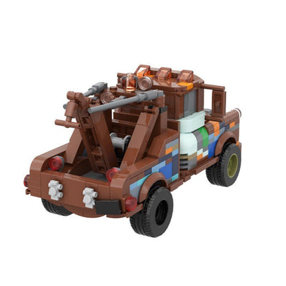 Rusty Vintage Tow Truck MOC Building Kit | Cartoon-Style Recovery Vehicle Model - 5