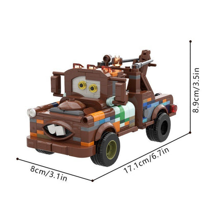 Rusty Vintage Tow Truck MOC Building Kit | Cartoon-Style Recovery Vehicle Model - 6