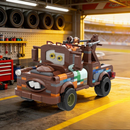 Rusty Vintage Tow Truck MOC Building Kit | Cartoon-Style Recovery Vehicle Model - 7