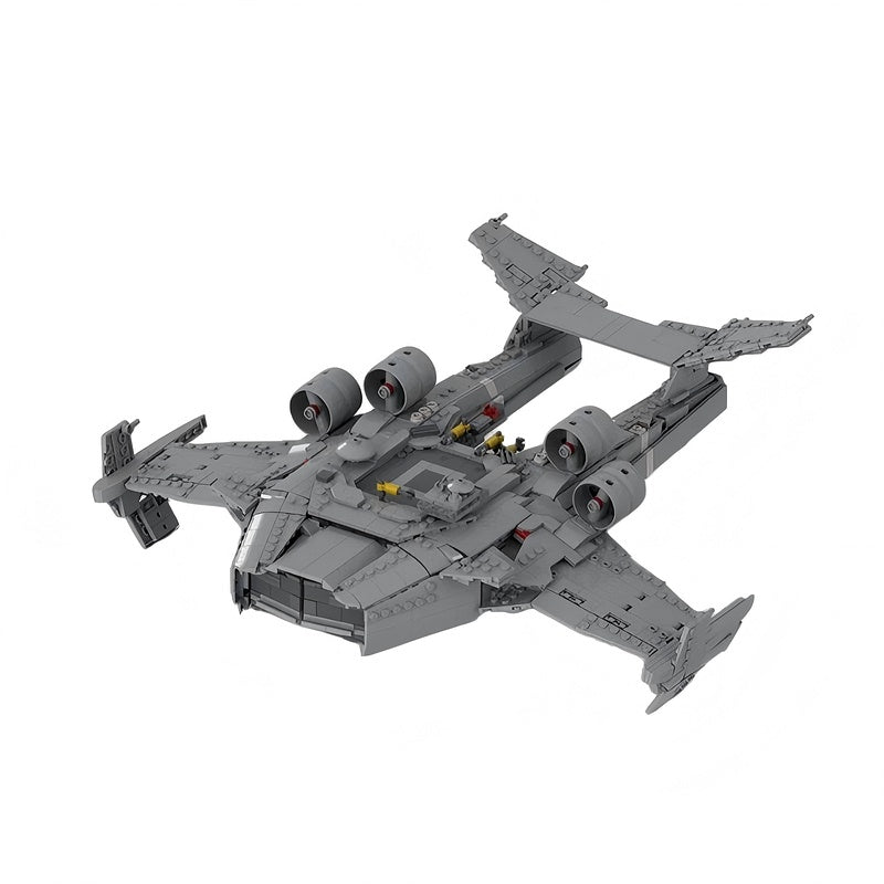 S-76 Futuristic Command Ship MOC Building Kit | Sci-Fi Capital Ship Model - 2