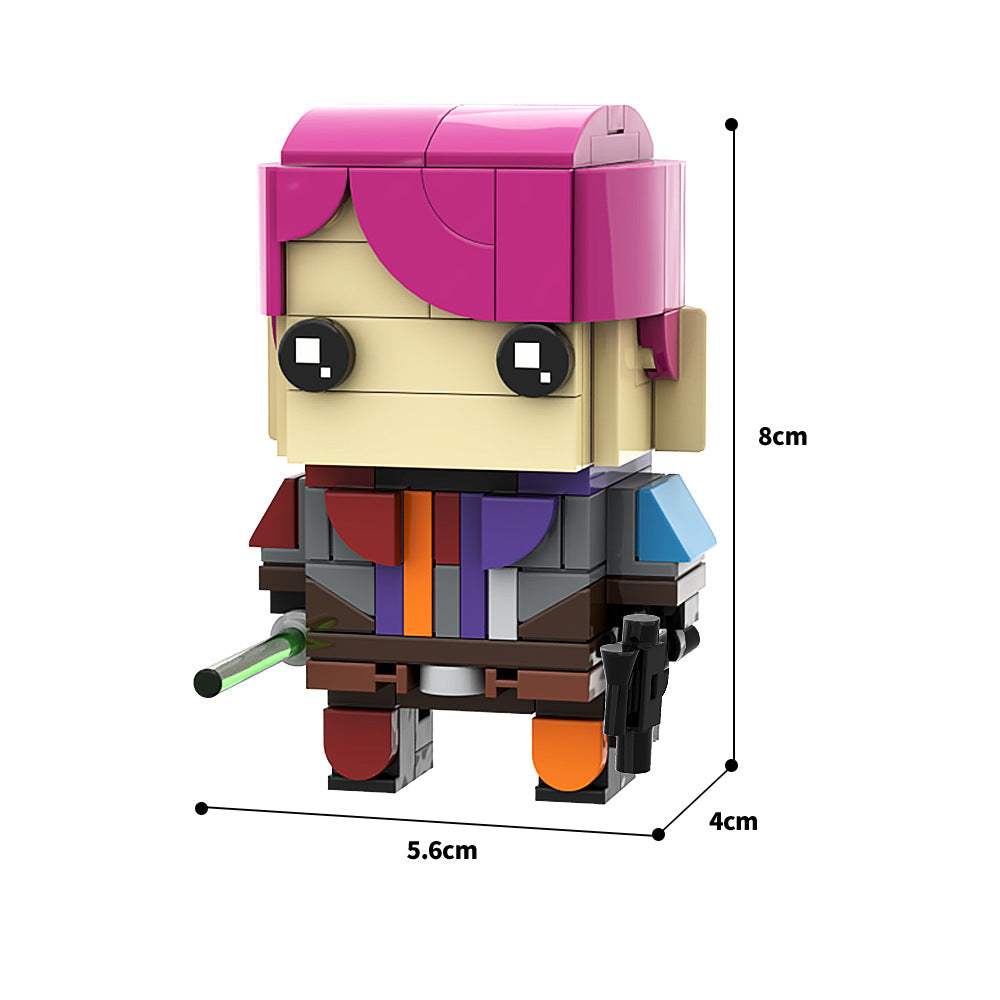 sabine wren brickheadz | star wars | moc-158580 - 4