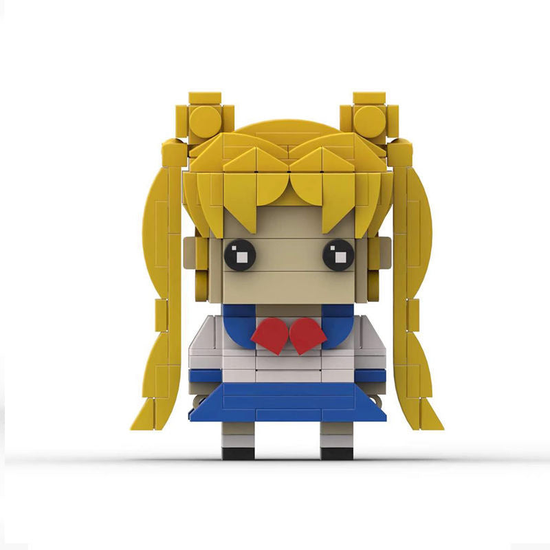 sailor moon brickheadz set | lego-compatible anime building toy - 1