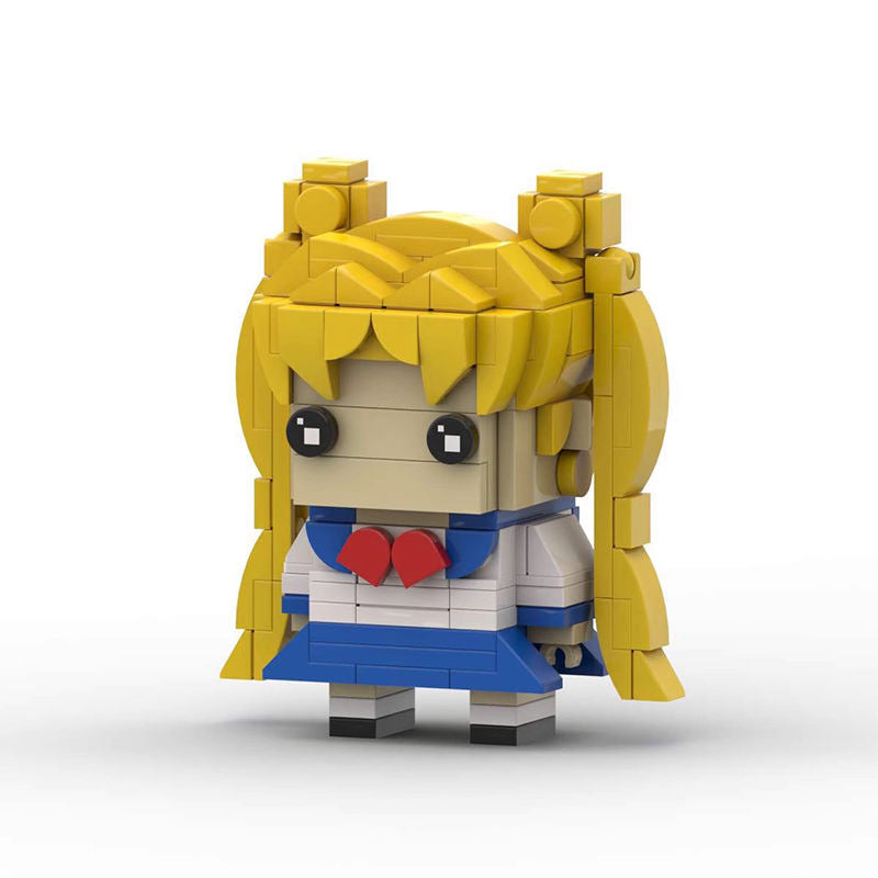 sailor moon brickheadz set | lego-compatible anime building toy - 2