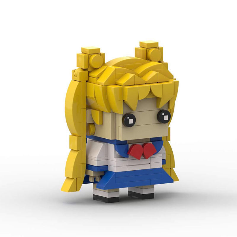 sailor moon brickheadz set | lego-compatible anime building toy - 3