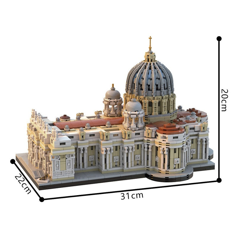 Saint Peter's Basilica MOC Building Kit | Historic Architecture Model - 3
