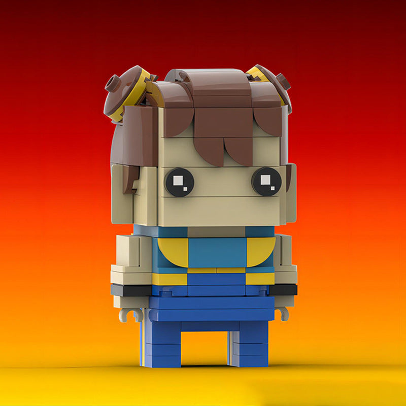 sakura brickheadz building kit | street fighter | moc-138381 - 2