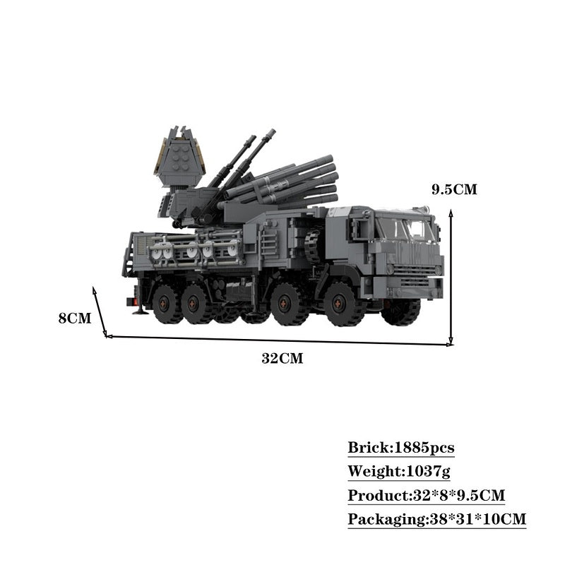 SAM-22 Air Defense Missile Vehicle MOC Building Kit | Military Vehicle Model - 3