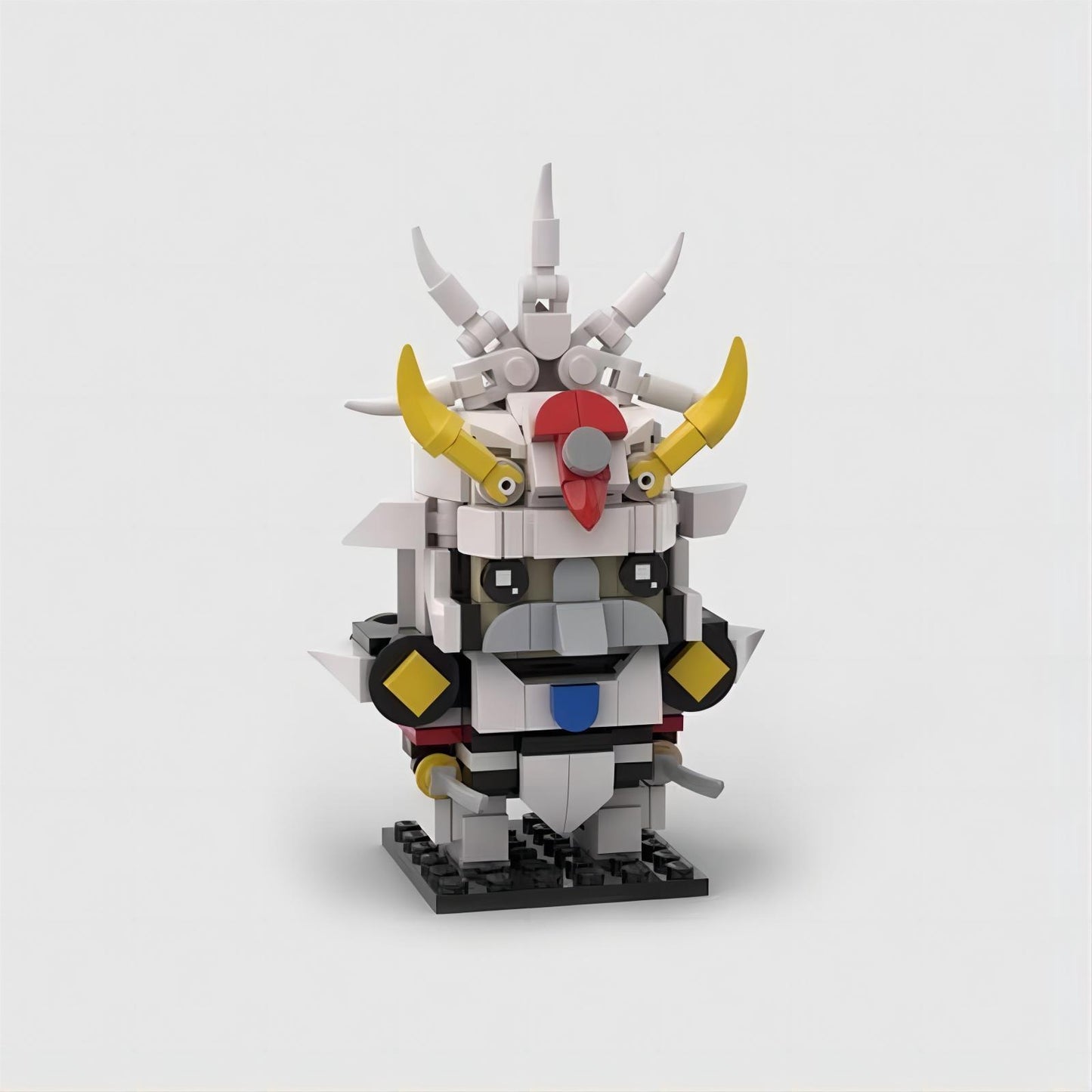 samurai bianco brickheadz building set | 5 samurai | moc-66328 - 3