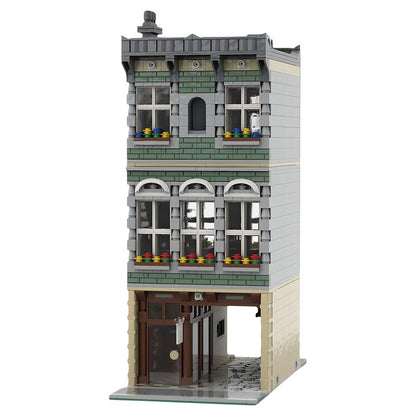 Sand Green Modular Shop MOC Building Kit - 1