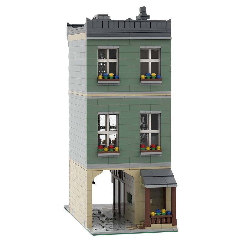 Sand Green Modular Shop MOC Building Kit - 2