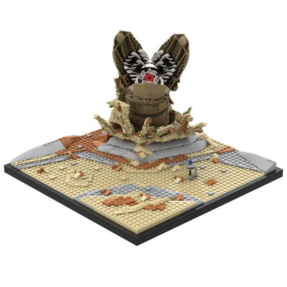 sandworm summoning scene building set | dune | lego compatible - 3