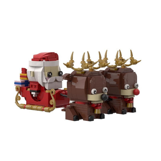 Santa Claus and Elk Brickheadz MOC Building Kit | LEGO-Compatible MOC - 1