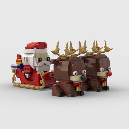 Santa Claus And Elk Cube Character MOC Building Kit | Christmas Figure - 4
