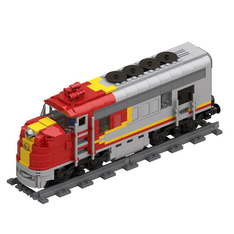 santa fe super chief rc train building set | moc-54251 - 1