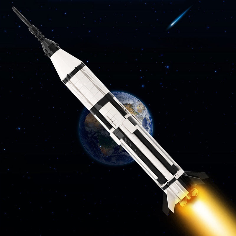 Saturn 1B Booster MOC Building Kit | 1/110 Scale Historic Space Rocket Model - 2
