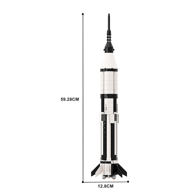 Saturn 1B Booster MOC Building Kit | 1/110 Scale Historic Space Rocket Model - 4