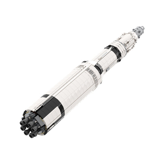 Saturn C-8 Rocket Building Kit | LEGO-Compatible MOC - 1