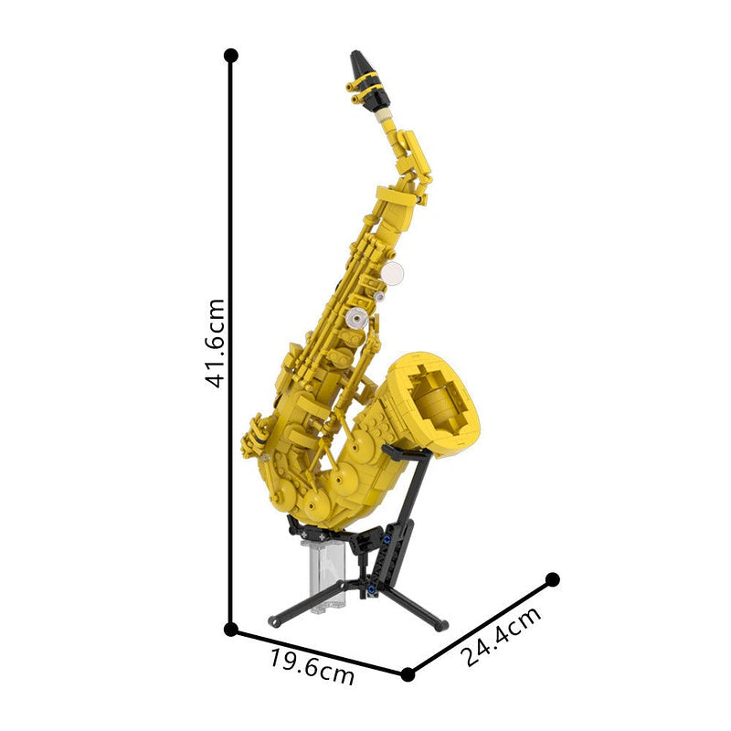 Saxophone MOC Building Kit | Detailed Musical Instrument Display Model - 5
