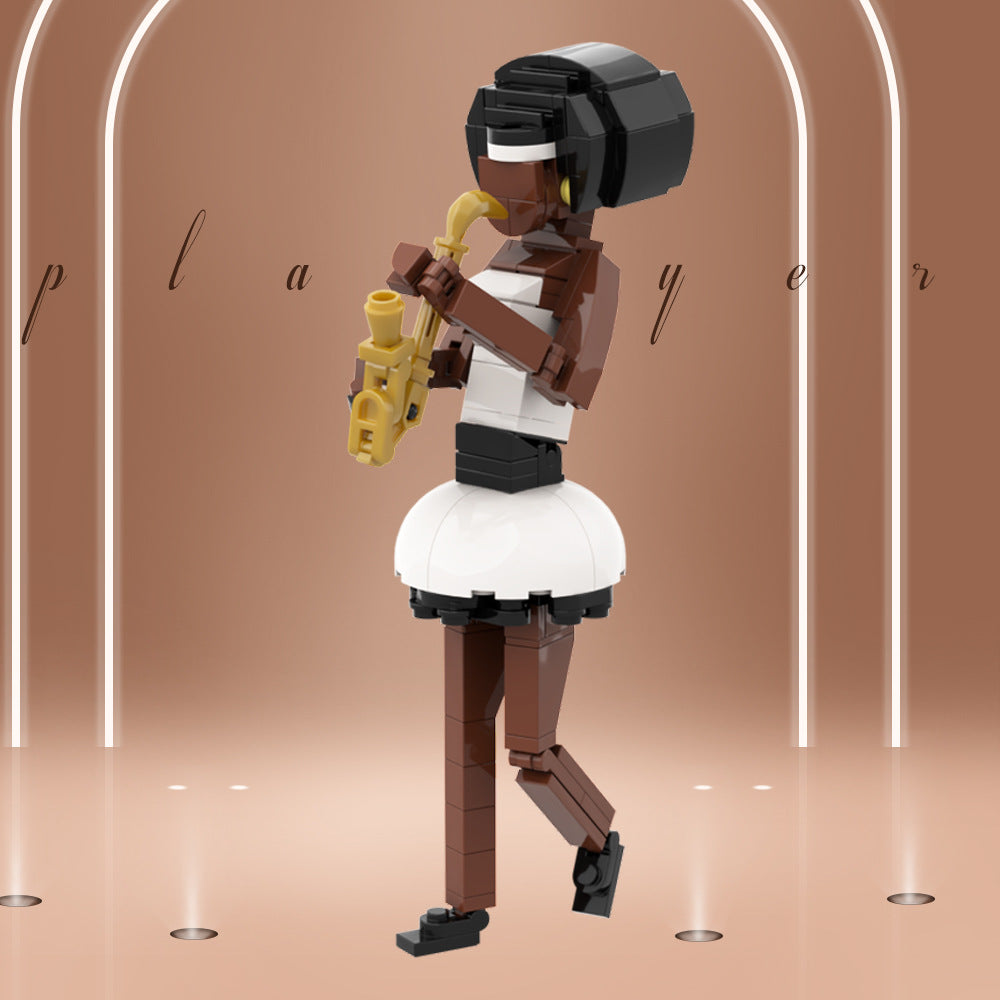 saxophone player building set | moc-116286 - 1