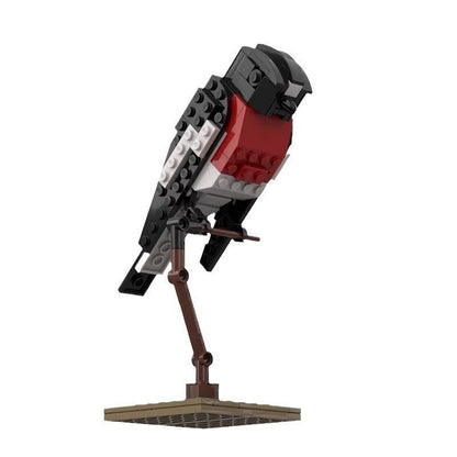 Scarlet Robin Bird MOC Animal Model Building Kit - 4