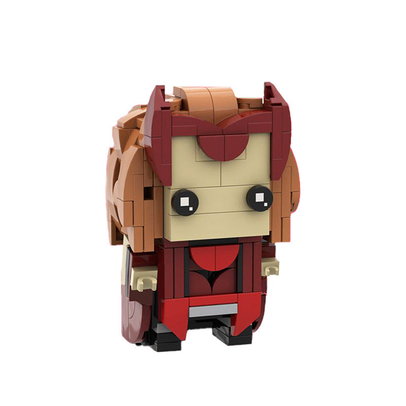 scarlet witch brickheadz building set | marvel | moc-79839 - 1
