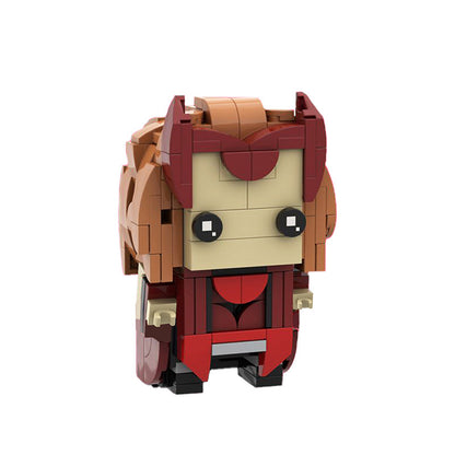 scarlet witch brickheadz building set | marvel | moc-79839 - 1