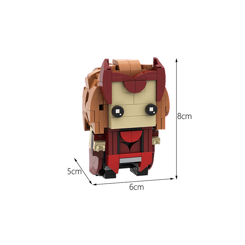 scarlet witch brickheadz building set | marvel | moc-79839 - 2