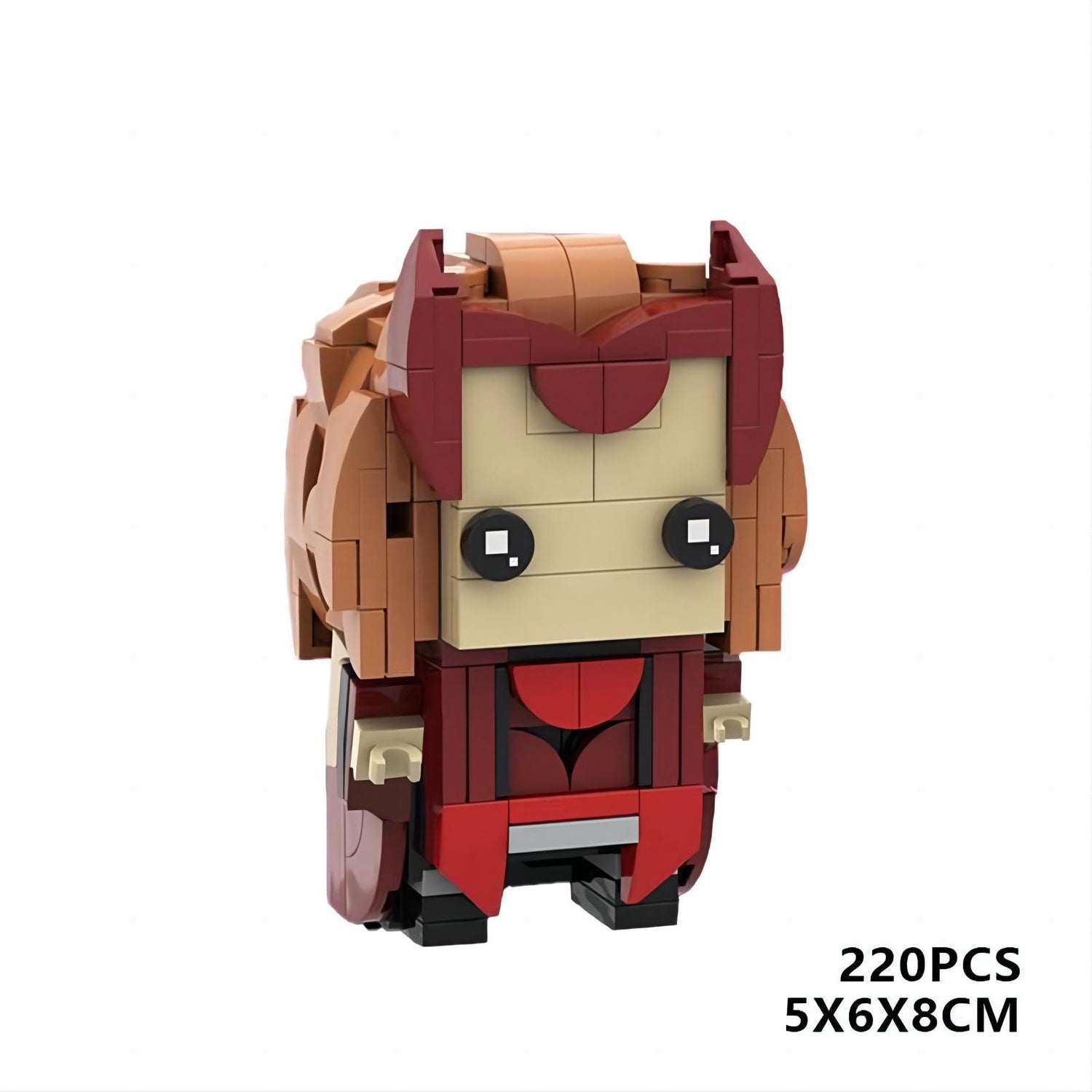 scarlet witch brickheadz building set | marvel | moc-79839 - 3