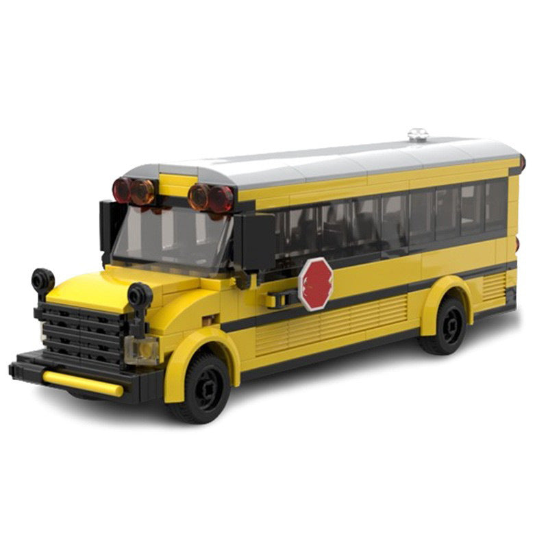 school bus building set | moc-149016 - 2