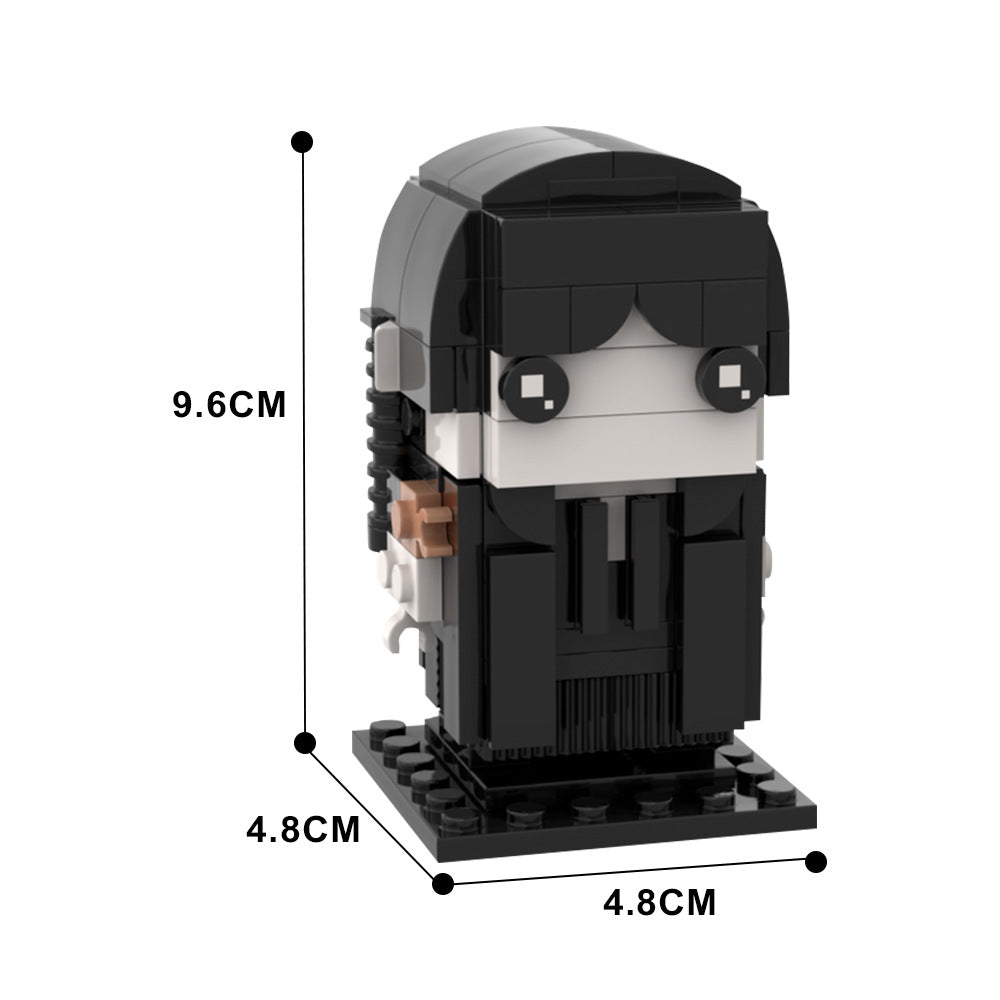 school uniform brickheadz | wednesday | moc-133649 - 4