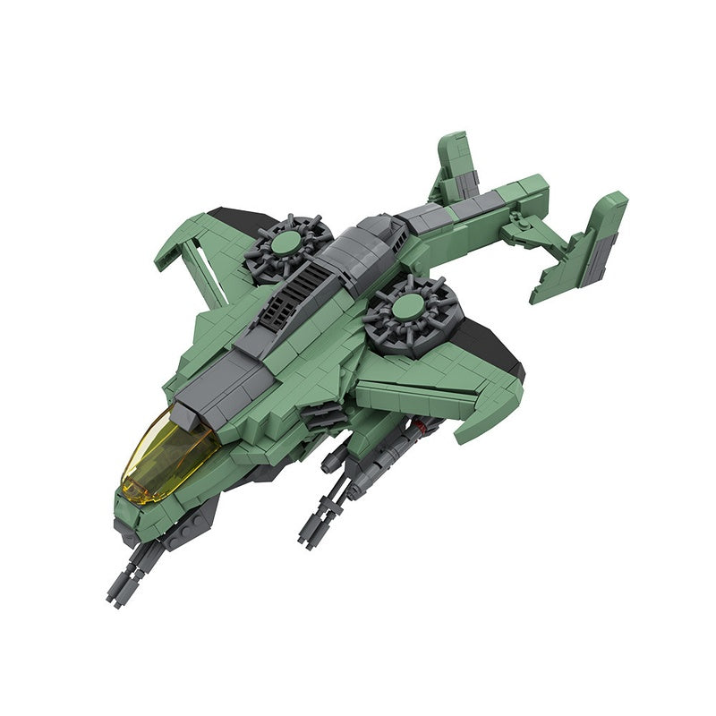 Sci-Fi AV-22 Sparrowhawk Gunship Building Kit | LEGO-Compatible MOC - 1