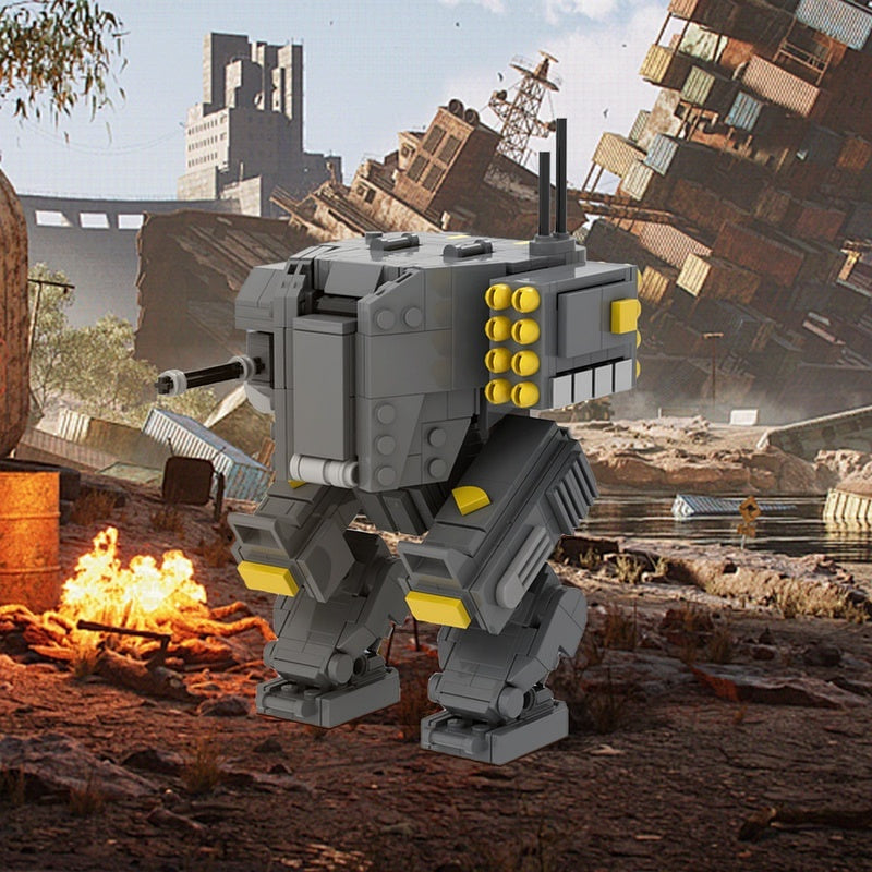 Sci-Fi Combat Mech Exosuit MOC Building Kit | Robot Armor Model - 4