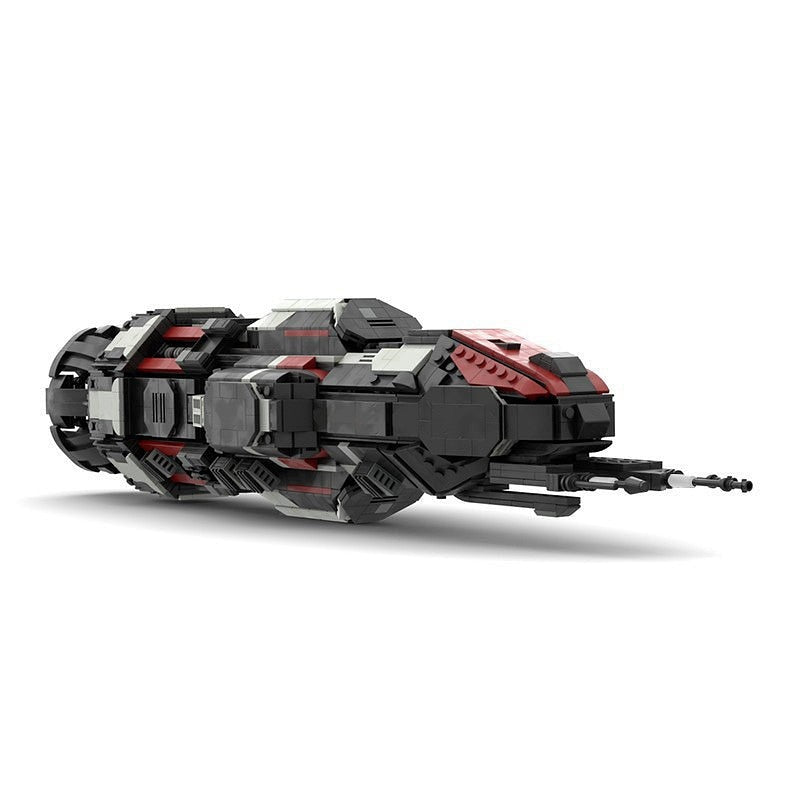 Sci-Fi Corvette Class MOC Space Gunship Building Kit | Mid Scale Starship - 1
