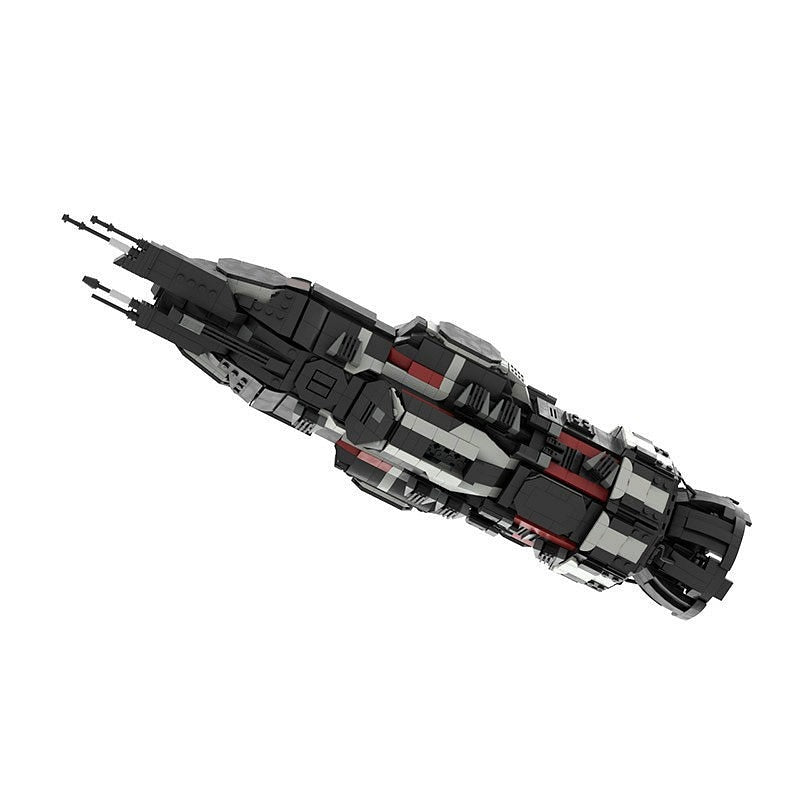 Sci-Fi Corvette Class MOC Space Gunship Building Kit | Mid Scale Starship - 2