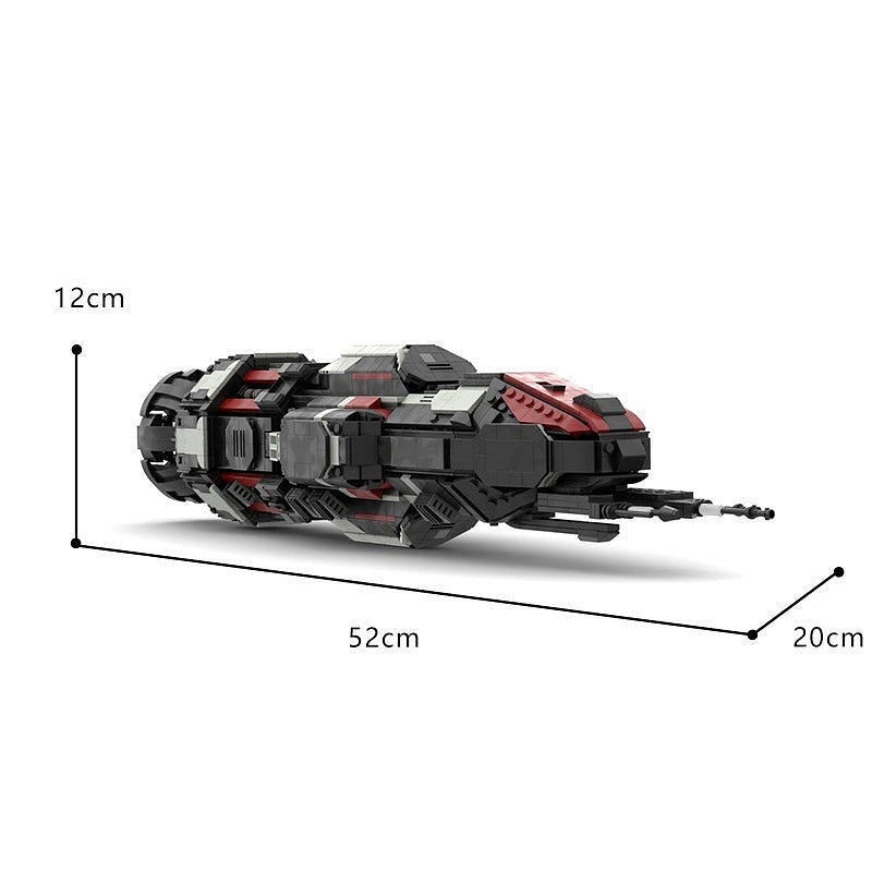 Sci-Fi Corvette Class MOC Space Gunship Building Kit | Mid Scale Starship - 4
