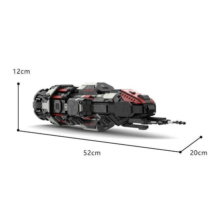 Sci-Fi Corvette Class MOC Space Gunship Building Kit | Mid Scale Starship - 4