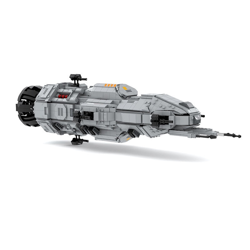 Sci-Fi Corvette Space Gunship Building Kit | Mid Scale LEGO-Compatible MOC - 5