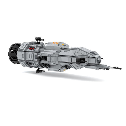 Sci-Fi Corvette Space Gunship Building Kit | Mid Scale LEGO-Compatible MOC - 5