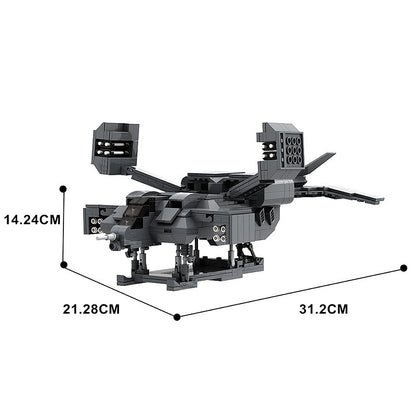 Sci-Fi Dropship MOC Building Kit | Futuristic Transport Vehicle Model - 1