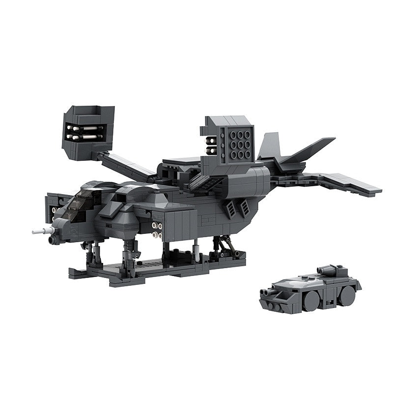 Sci-Fi Dropship MOC Building Kit | Futuristic Transport Vehicle Model - 5