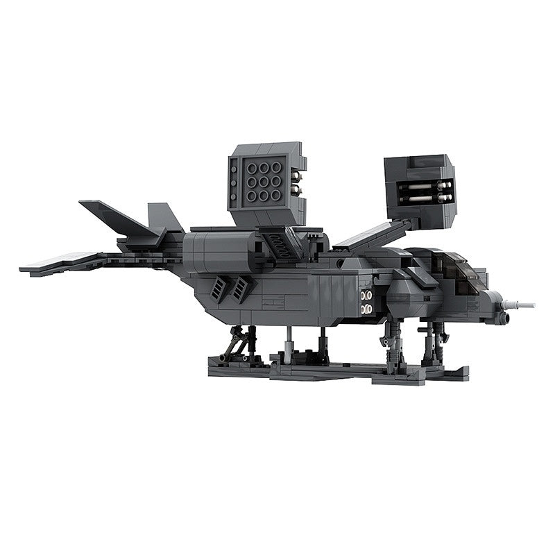 Sci-Fi Dropship MOC Building Kit | Futuristic Transport Vehicle Model - 6