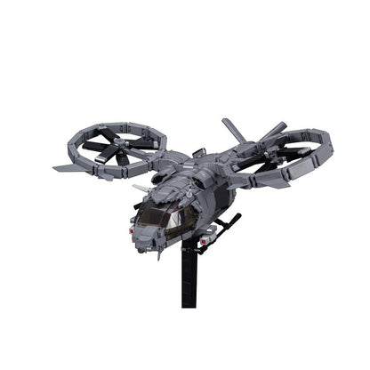 Sci-Fi Dual-Rotor Transport Helicopter SA-2 Building Kit | LEGO-Compatible MOC - 2