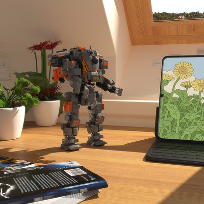 Sci-Fi Fire Arsenal Heavy Mecha Building Kit | LEGO-Compatible MOC - 1