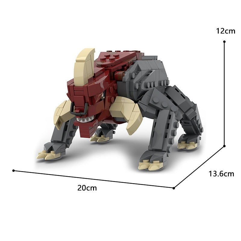 Sci-Fi Gladiator Arena Horned Beast Building Kit | LEGO-Compatible MOC - 4