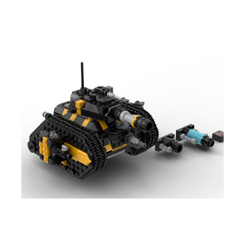 Sci-Fi Heavy Battle Tank MOC Building Kit with Alternate Cannons - 3