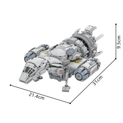 Sci-Fi Mid-Bulk Space Transport Cargo Ship Building Kit | LEGO-Compatible MOC - 6