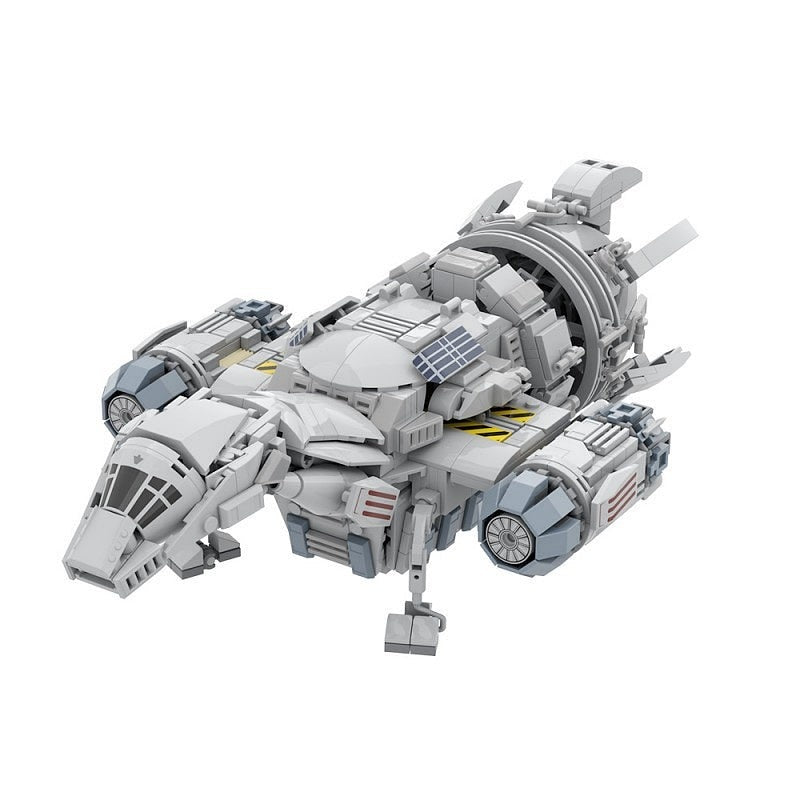 Sci-Fi Mid-Bulk Space Transport MOC Cargo Ship Building Kit - 2