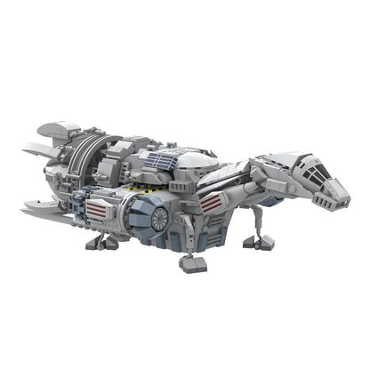 Sci-Fi Mid-Bulk Space Transport MOC Cargo Ship Building Kit - 3